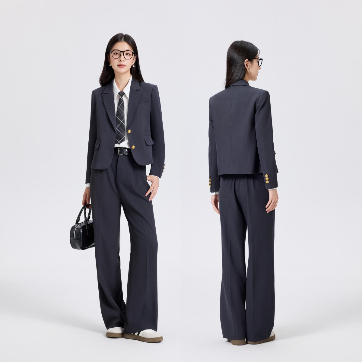 西装套装女2025新款春秋季小个子短款面试职业正装经理工作服西服