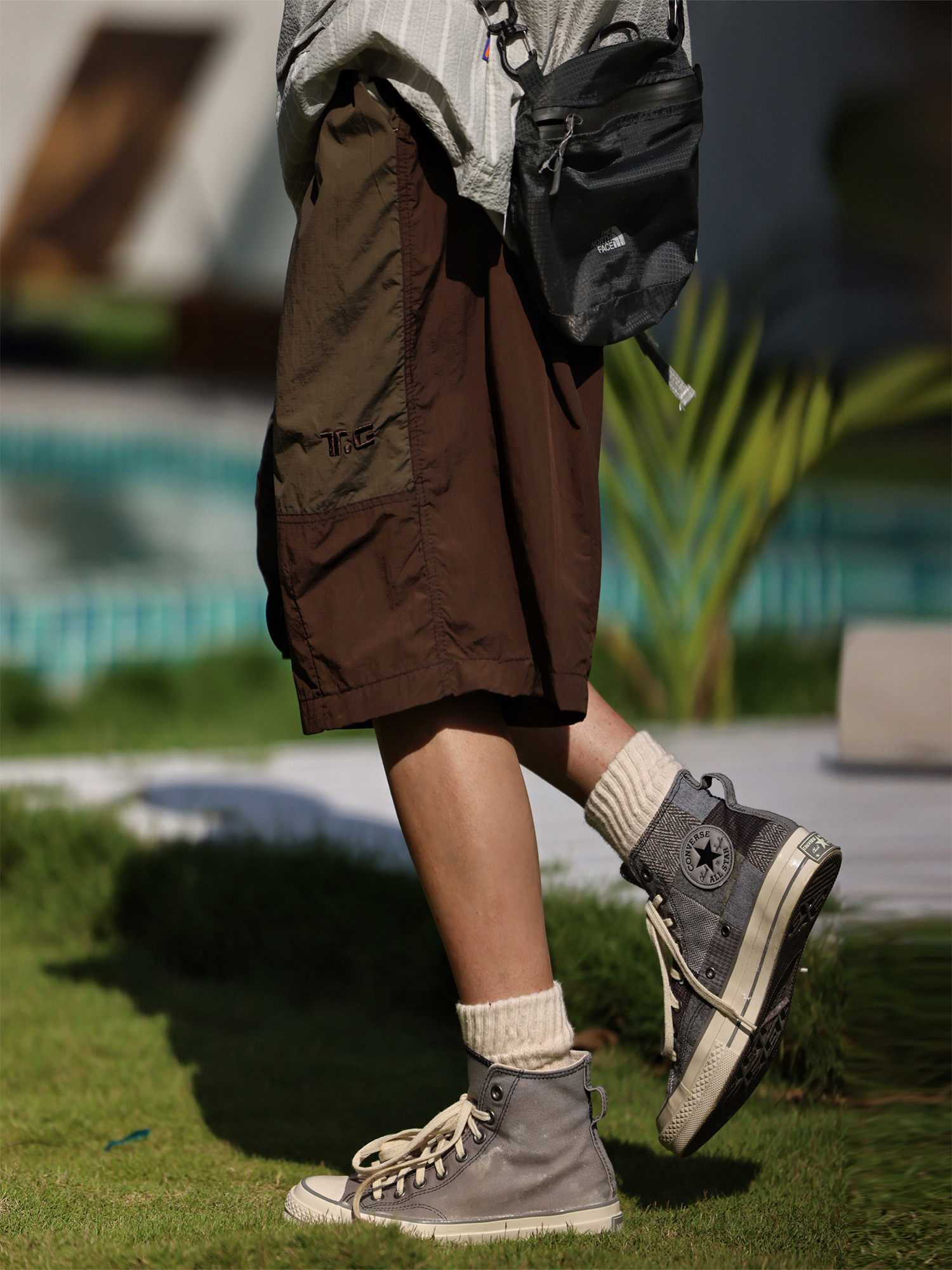 Nobodyknows夏季日系简约轻薄拼色五分裤男女宽松复古百搭潮短裤,男装,休闲裤,淘宝优惠券,粉丝福利购,淘宝优惠卷