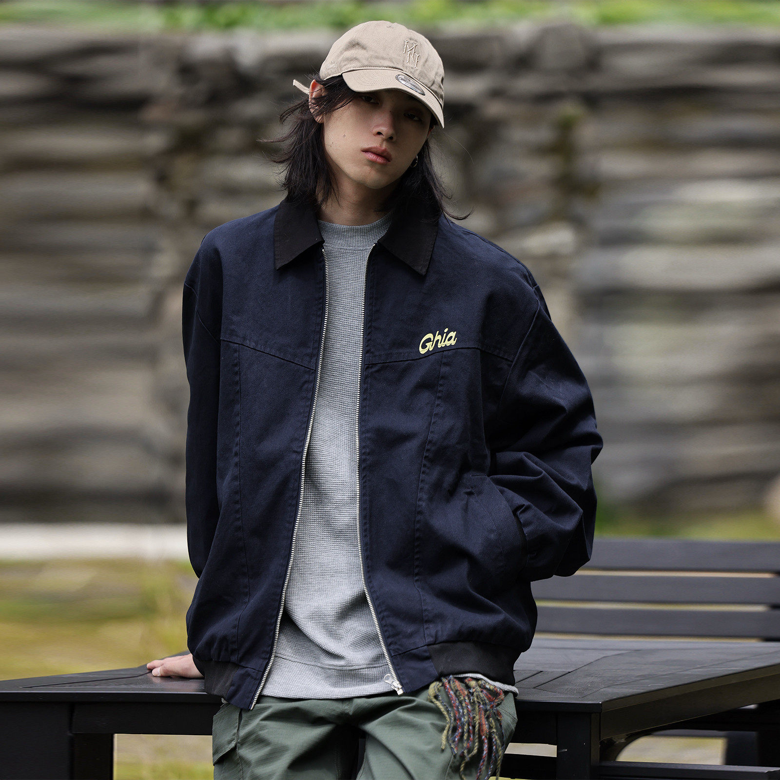 Nobodyknows美式复古拼接翻领印花工装夹克宽松休闲宽松百搭外套,男装,夹克,淘宝优惠券,粉丝福利购,淘宝优惠卷