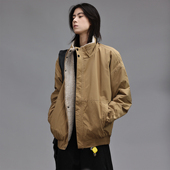 Nobodyknows美式 纯色羊羔绒立领宽松保暖棉服男女工装 夹克棉衣冬