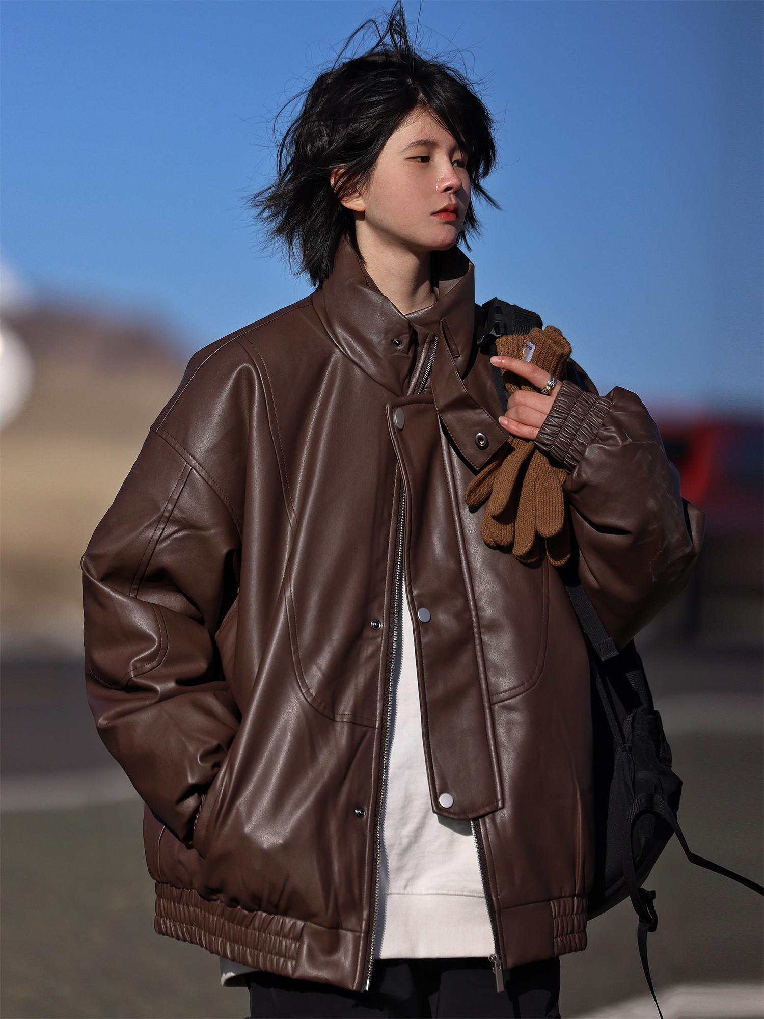 Nobodyknows多拼接质感羽绒服