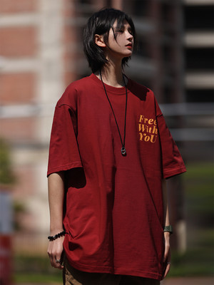 趣味字母街头复古原创自制短袖