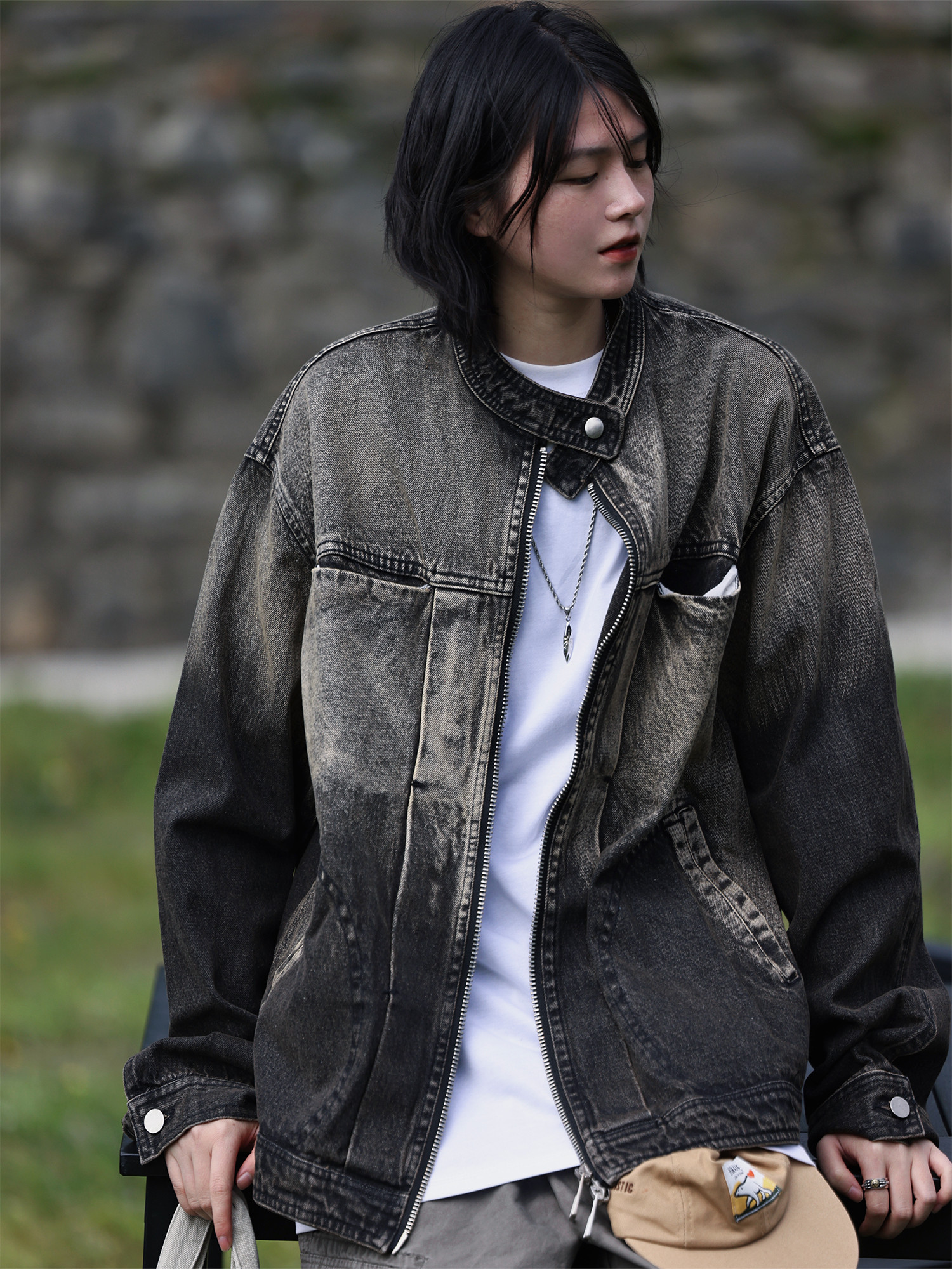 男女水洗宽松休闲百搭夹克外套