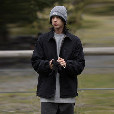 复古cleanfit双面穿格纹外套