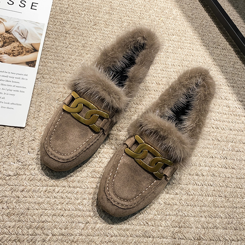 毛毛鞋棉鞋豆豆鞋内增高活动促销