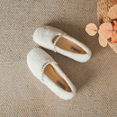 秋冬加绒外穿棉瓢鞋 女2025新款 保暖单鞋 大码 法式 女鞋 玛丽珍毛毛鞋