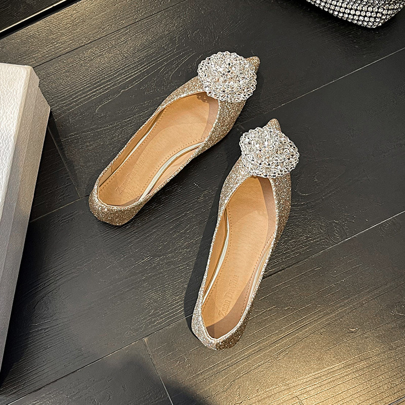 法式配裙子平底春款气质单鞋女2026鞋款一脚蹬婚鞋新娘鞋大码女鞋,女鞋,浅口单鞋,淘宝优惠券,粉丝福利购,淘宝优惠卷