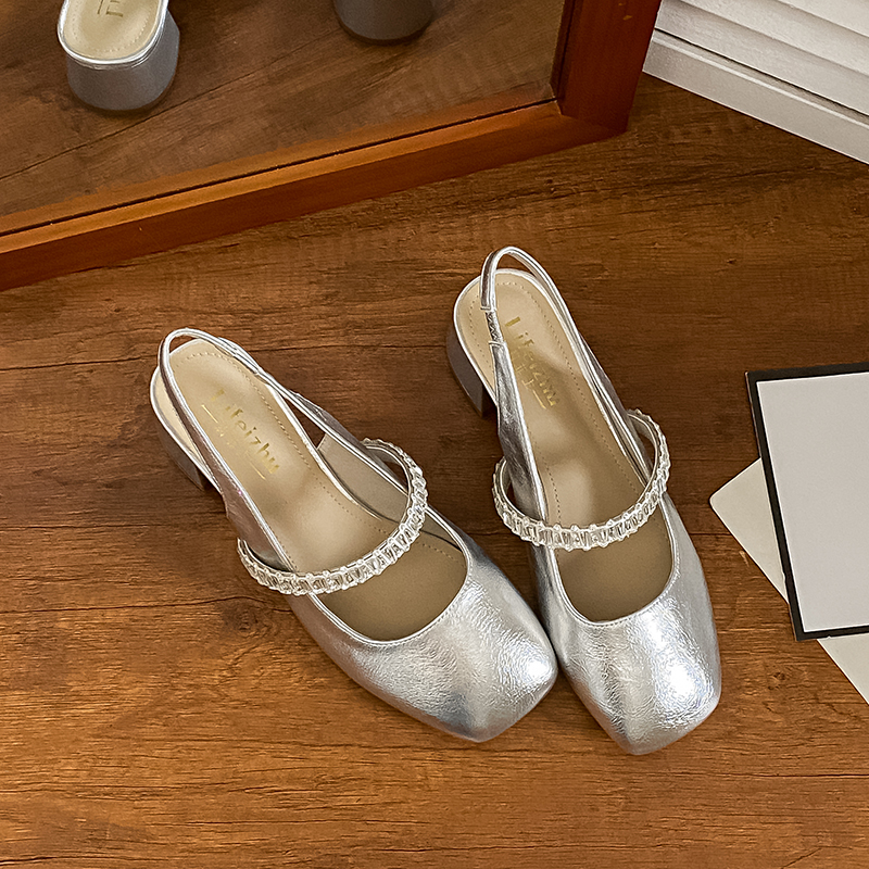 超迁粗跟软底单鞋女2025新款