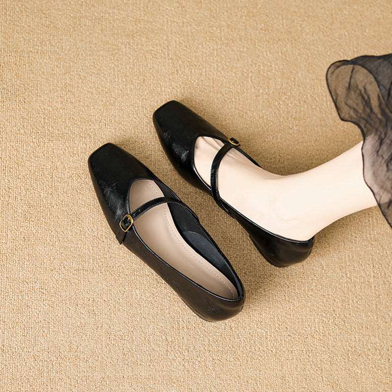 复古法式玛丽珍鞋平底低跟单鞋女2025新款春季软底不累脚大码女鞋,女鞋,浅口单鞋,淘宝优惠券,粉丝福利购,淘宝优惠卷