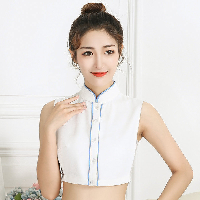 NEW CHINESE STYLE NEW FAKE COLLAR CHILDRENS VERSATILE ZHONGSHAN COLLAR STAND COLLAR DECORATIVE COLLAR WHITE CHIFFON RETRO CHEONGSAM COLLAR