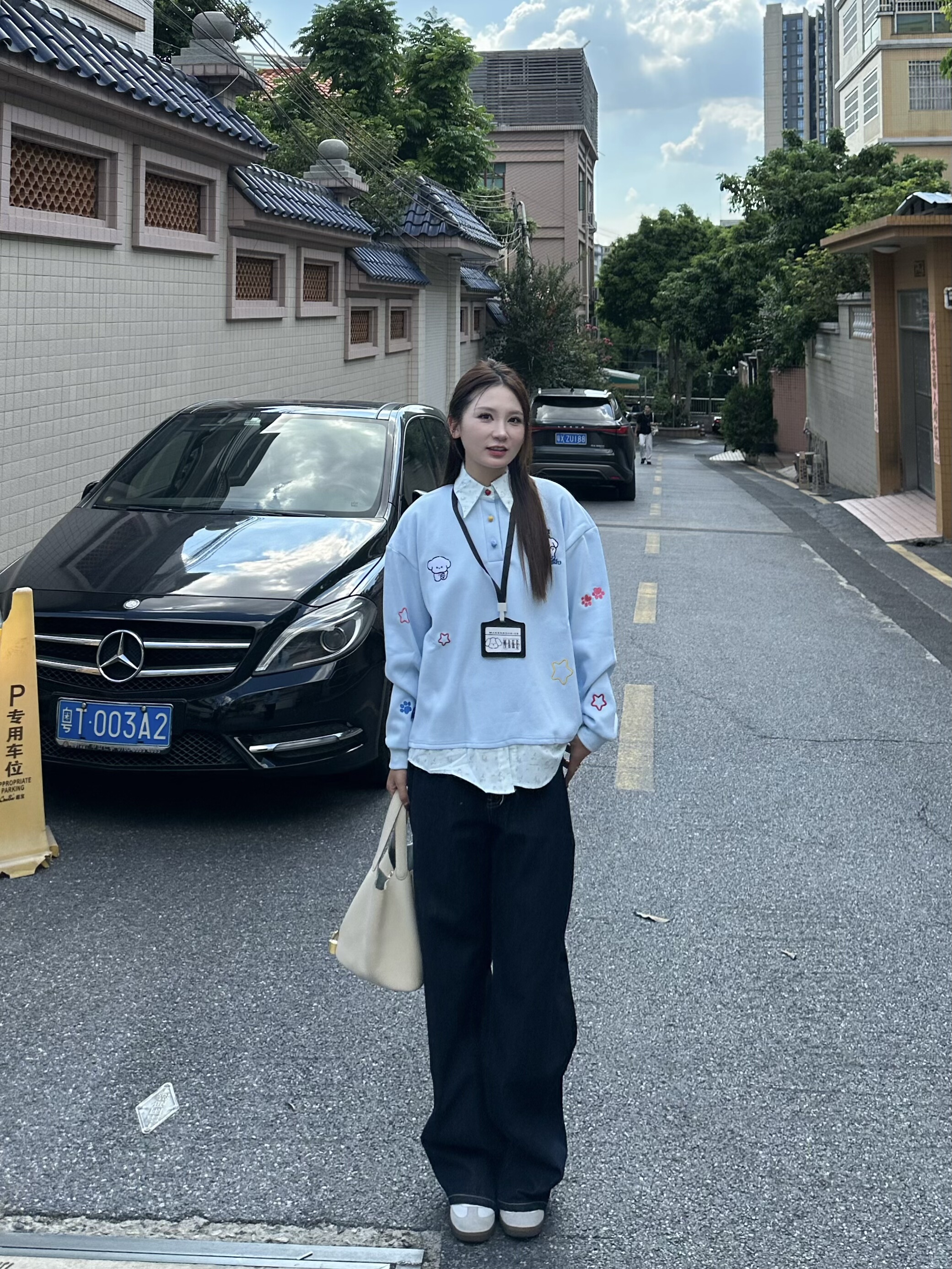 3KU夫妇秋季新款美式复古假两件卫衣男女同款宽松休闲百搭上衣潮