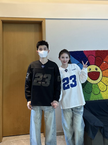 3KU夫妇早秋新款百搭圆领长袖T恤卫衣男女情侣款休闲百搭潮牌上衣