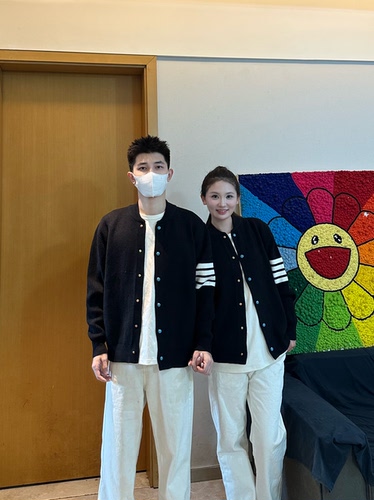 3KU夫妇早秋新款百搭长袖针织开衫外套男女情侣同款休闲百搭上衣