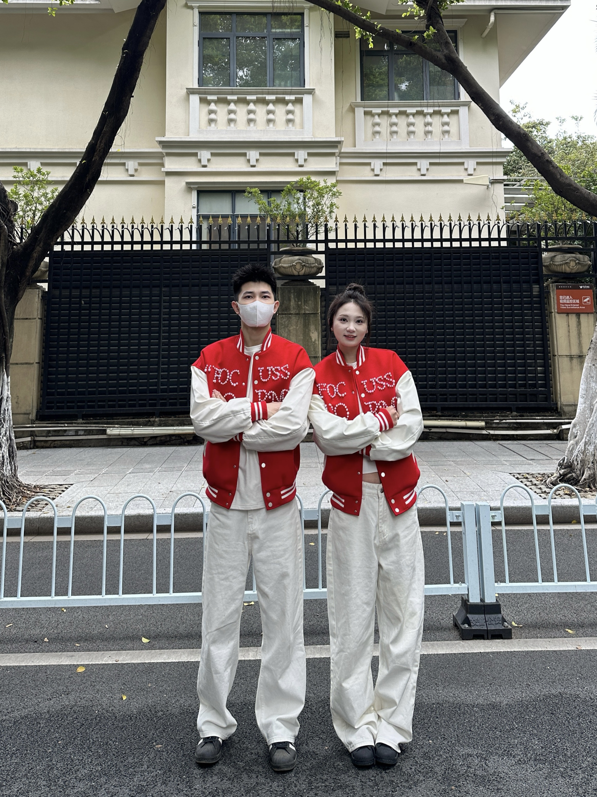 3KU夫妇春秋新款拼接撞色棒球服外套夹克男女情侣宽松百搭上衣潮