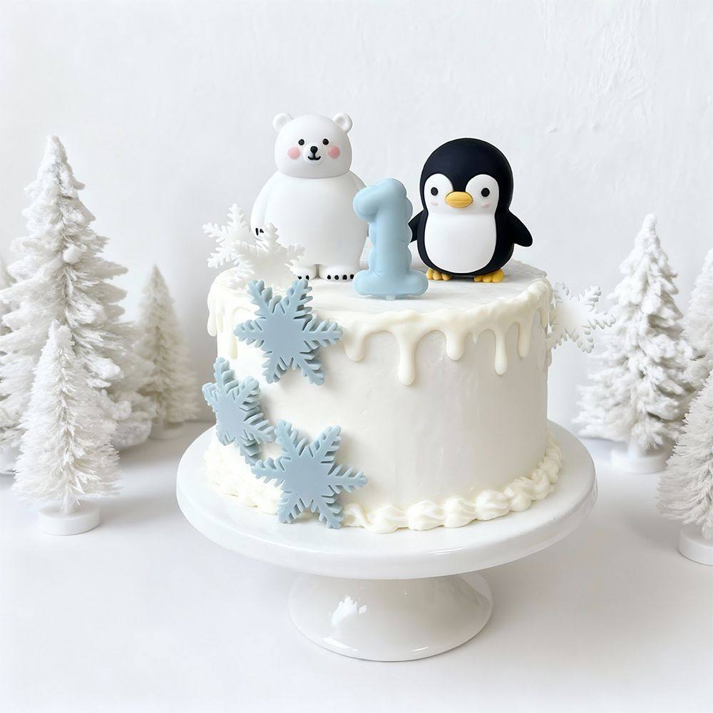 冬日蛋糕装饰南极企鹅北极熊白熊雪花宝宝周岁满月甜品装扮摆件,节庆用品/礼品,蛋糕/烘焙装饰用品,淘宝优惠券,粉丝福利购,淘宝优惠卷