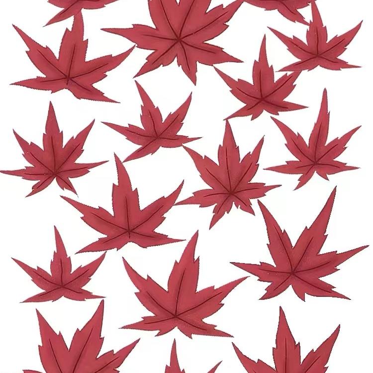 网红森系创意蛋糕装饰摆件仿真红枫叶叶片插件红树叶甜品台装扮图片