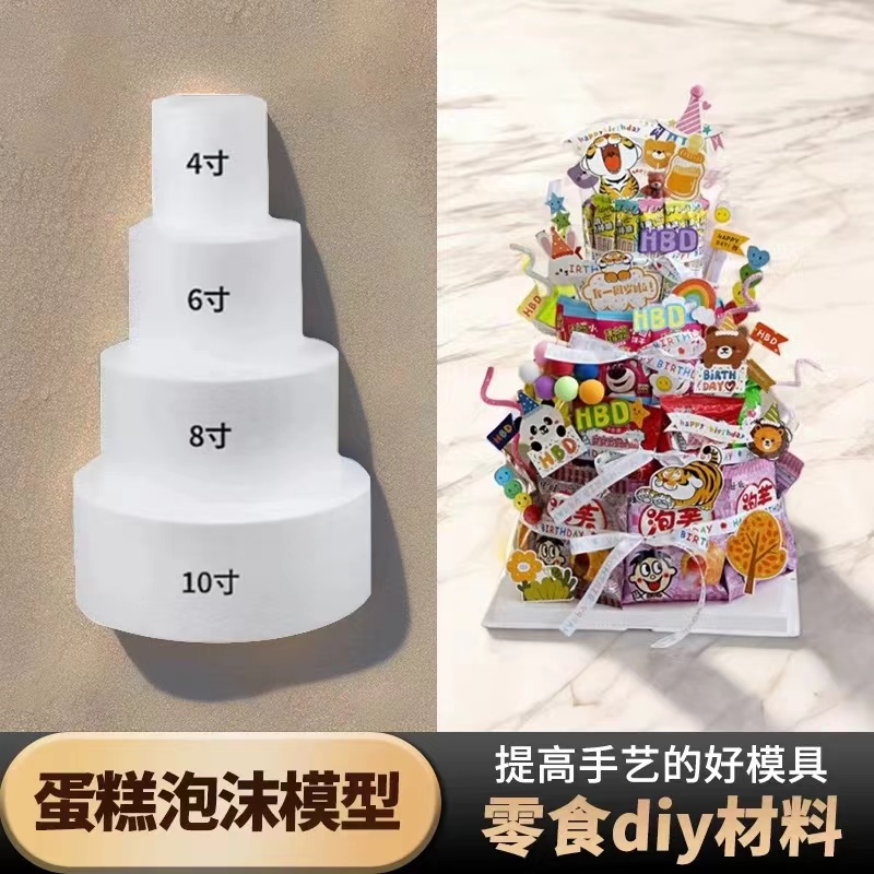 零食蛋糕泡沫模型diy材料包生日场景布置装饰摆件氛围感道具模具
