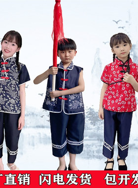 共产儿童团演出服红缨枪道具
