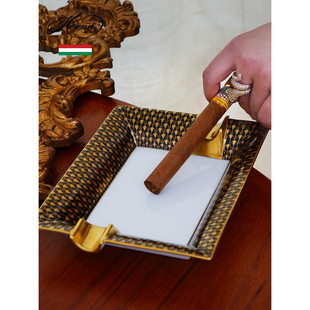 Herend海兰德赫伦匈牙利进口雪茄缸雪茄筒陶瓷置物盘烟灰缸礼物