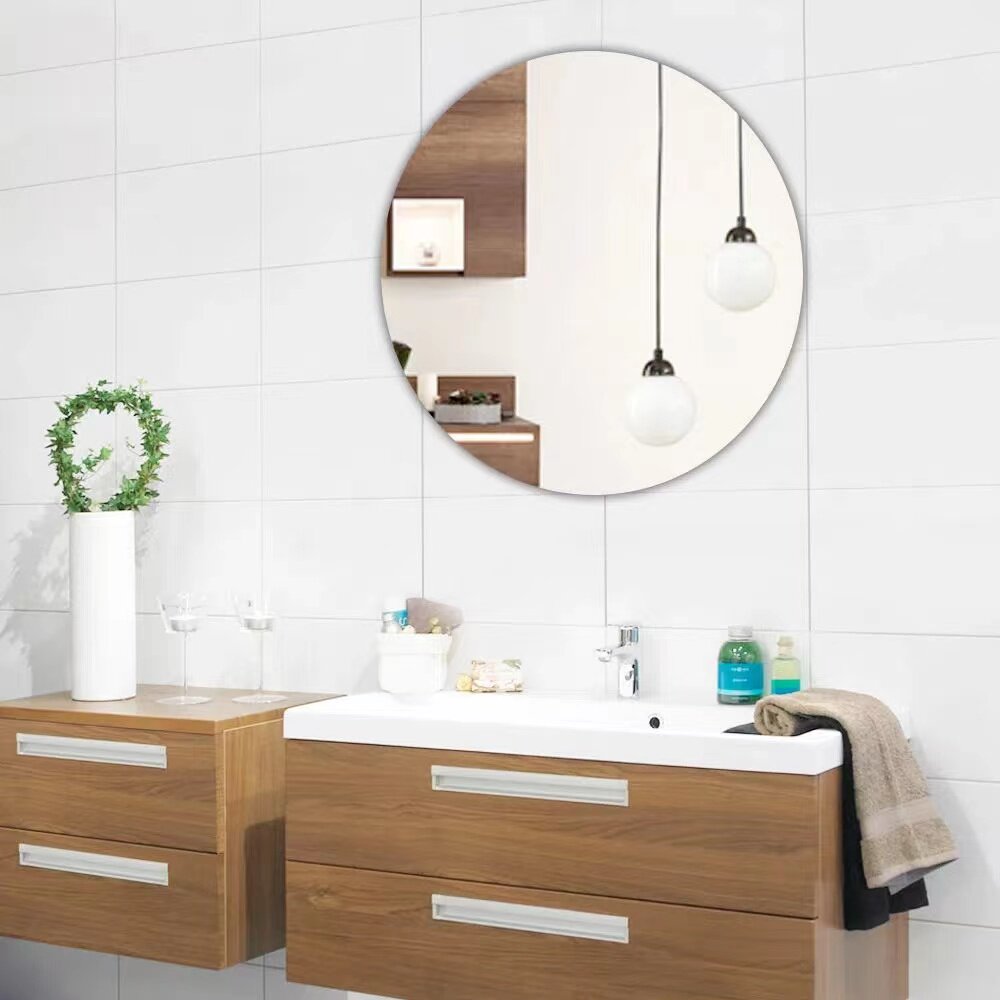 亚克力防摔镜卡通化妆小镜子家用宿舍用卫生间浴室儿童镜软镜子贴