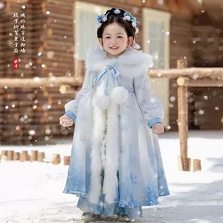 汉服女童秋冬2025新款拜年服儿童国风古装加绒斗篷古风超仙公主裙,童装/婴儿装/亲子装,汉服,淘宝优惠券,粉丝福利购,淘宝优惠卷