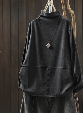 内搭打底衫2025新款女秋冬高级感小个子气质灰色长袖上衣单穿t恤