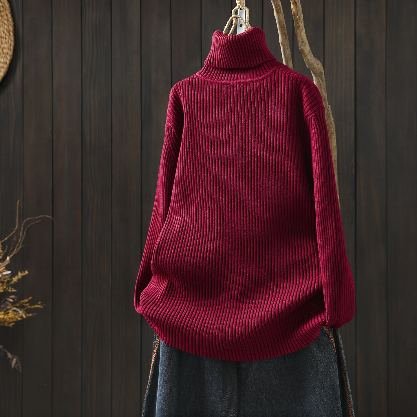 毛衣女款2025新款冬季红色高领安迪绒针织保暖内搭洋气套头针织衫,女装/女士精品,毛衣,淘宝优惠券,粉丝福利购,淘宝优惠卷