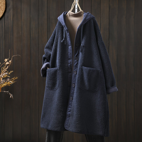 独特漂亮的初冬外套女2025新款羊羔毛皮毛一体绒宽松保暖长款上衣