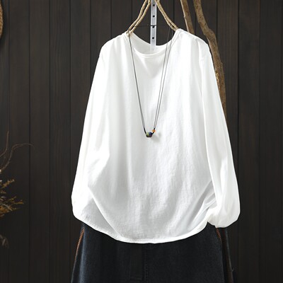 白色打底衫2026新款今年流行爆款女春极简风纯色百搭宽松单穿t恤