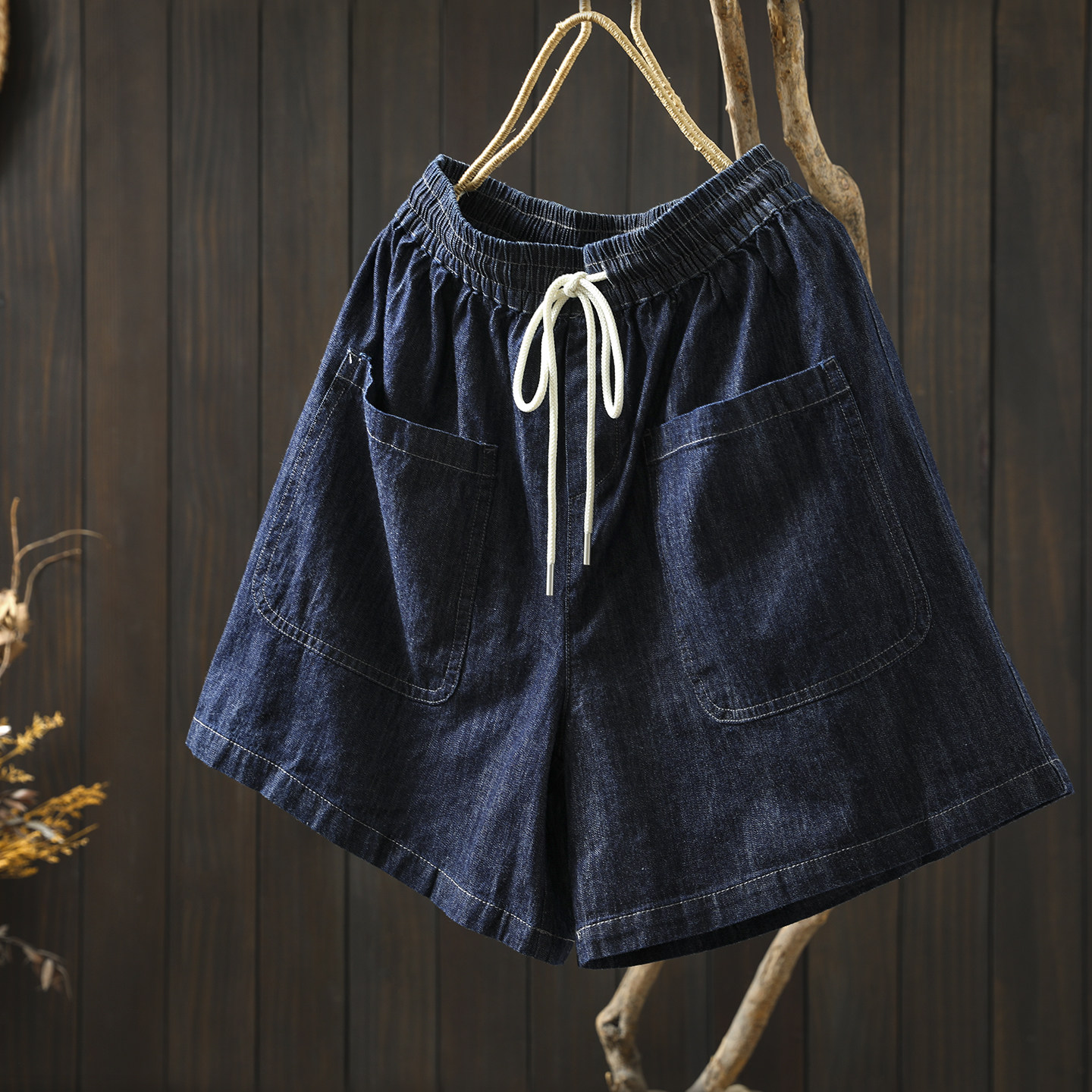 牛仔短裤五分女夏2026新个性口袋宽松百搭休闲时尚薄款中裤小个子