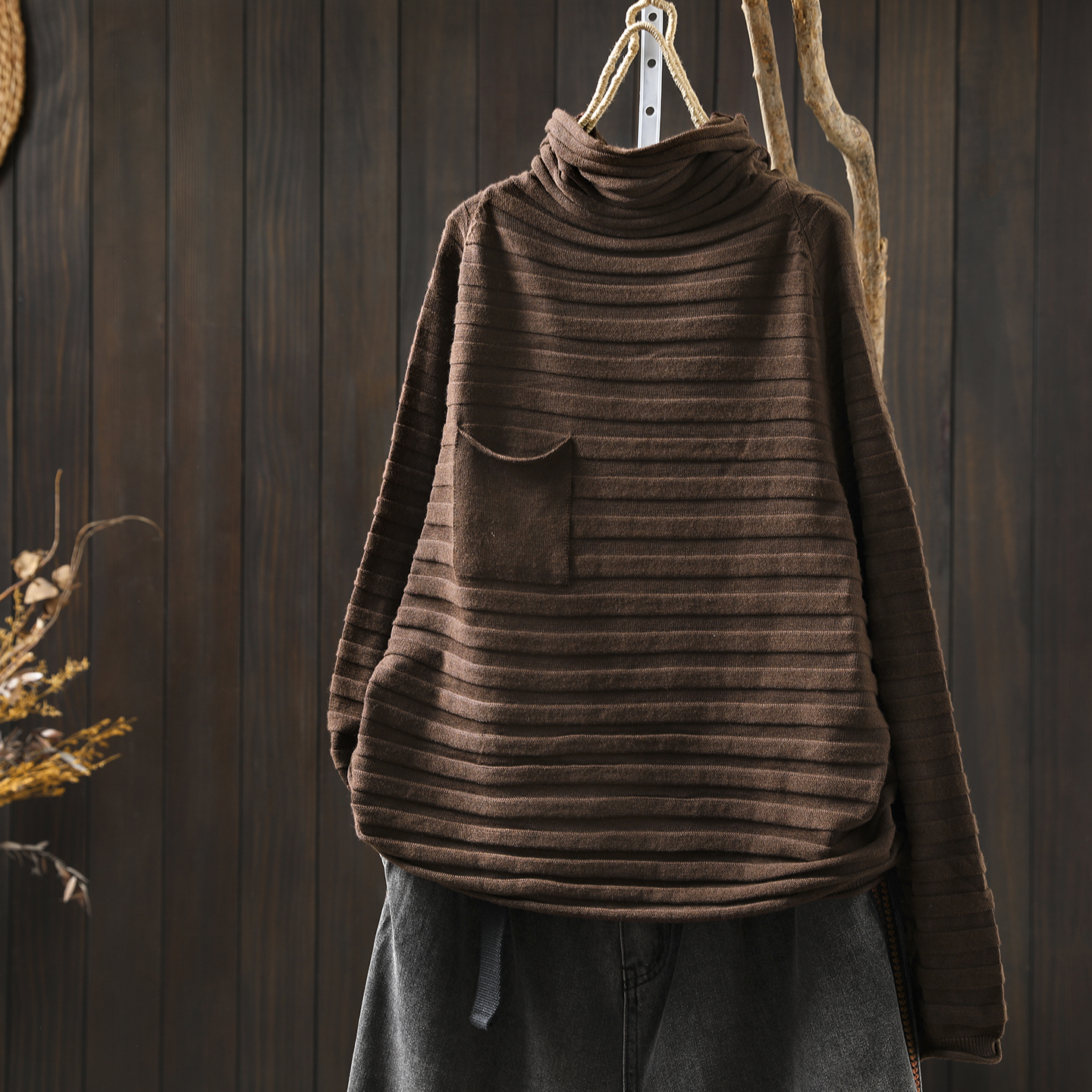 针织衫女2025新款秋冬季高领棉线复古百搭长袖内搭超好看单穿上衣