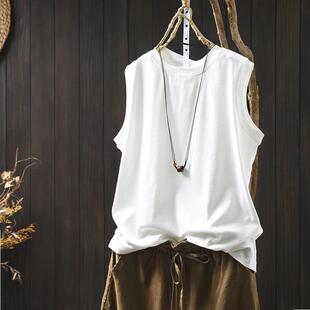 休闲百搭内搭打底衫 白色短袖 新款 宽松显瘦2026夏季 上衣 t恤女无袖