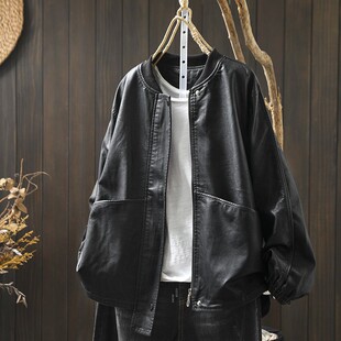短款 洋气春季 立领pu皮黑色皮夹克 今年流行爆款 皮衣外套女2026新款