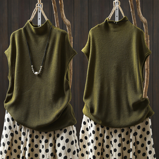 巨好看轻熟上衣开春女2026新款半高领羊毛针织纯色休闲长袖打底衫