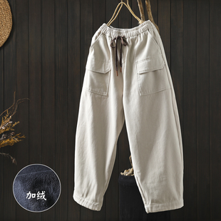 裤子2025新款今年流行爆款秋冬加绒小个子超火女外穿休闲九分长裤