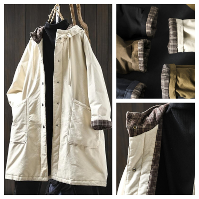 超好看冬装厚外套女士2025新款大口袋连帽夹棉保暖二棉中长款棉衣