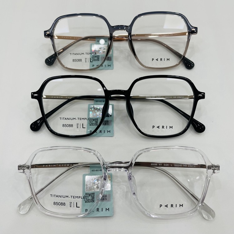 新款派丽蒙眼镜架超轻纯钛全框男女近视眼镜框配离焦镜片85088