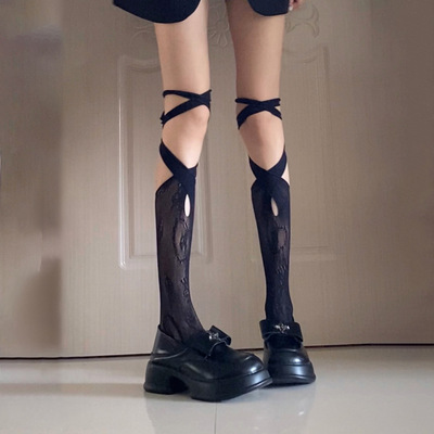 洛丽塔袜子女软妹绑带lolita袜子蕾丝女jk袜子小腿袜女夏季花边袜