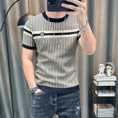 短袖毛衣男秋冬针织衫