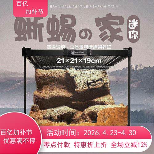 迷你爬虫蜥蜴原生态景观缸饲养缸爬宠环境造景水陆缸宠物饲养箱