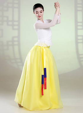 朝鲜族舞蹈练功服成人古典舞纱衣演出服装中国舞飘逸舞台表演服