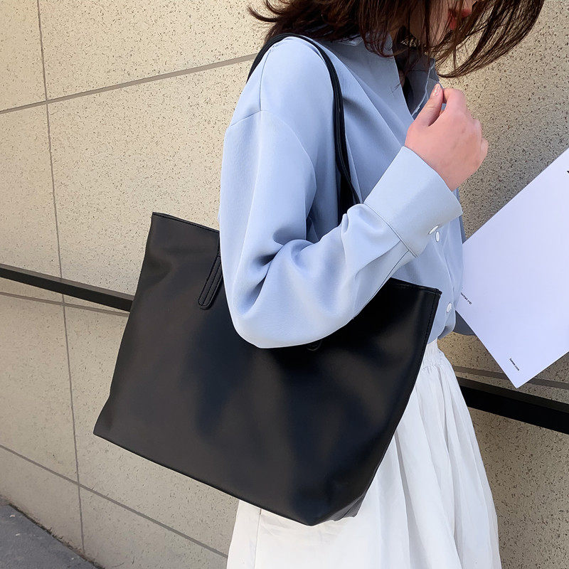 原创皮包2025新款简约百搭单肩大包包学院风女包休闲包时尚购物袋