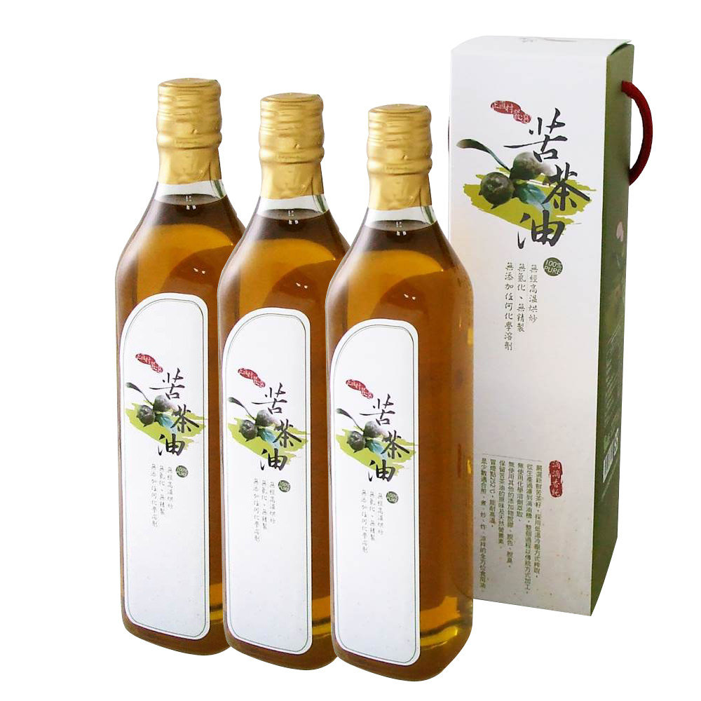 台灣進口康健山茶苦茶油500ml*3裝孕婦嬰兒健康食用油直郵包郵