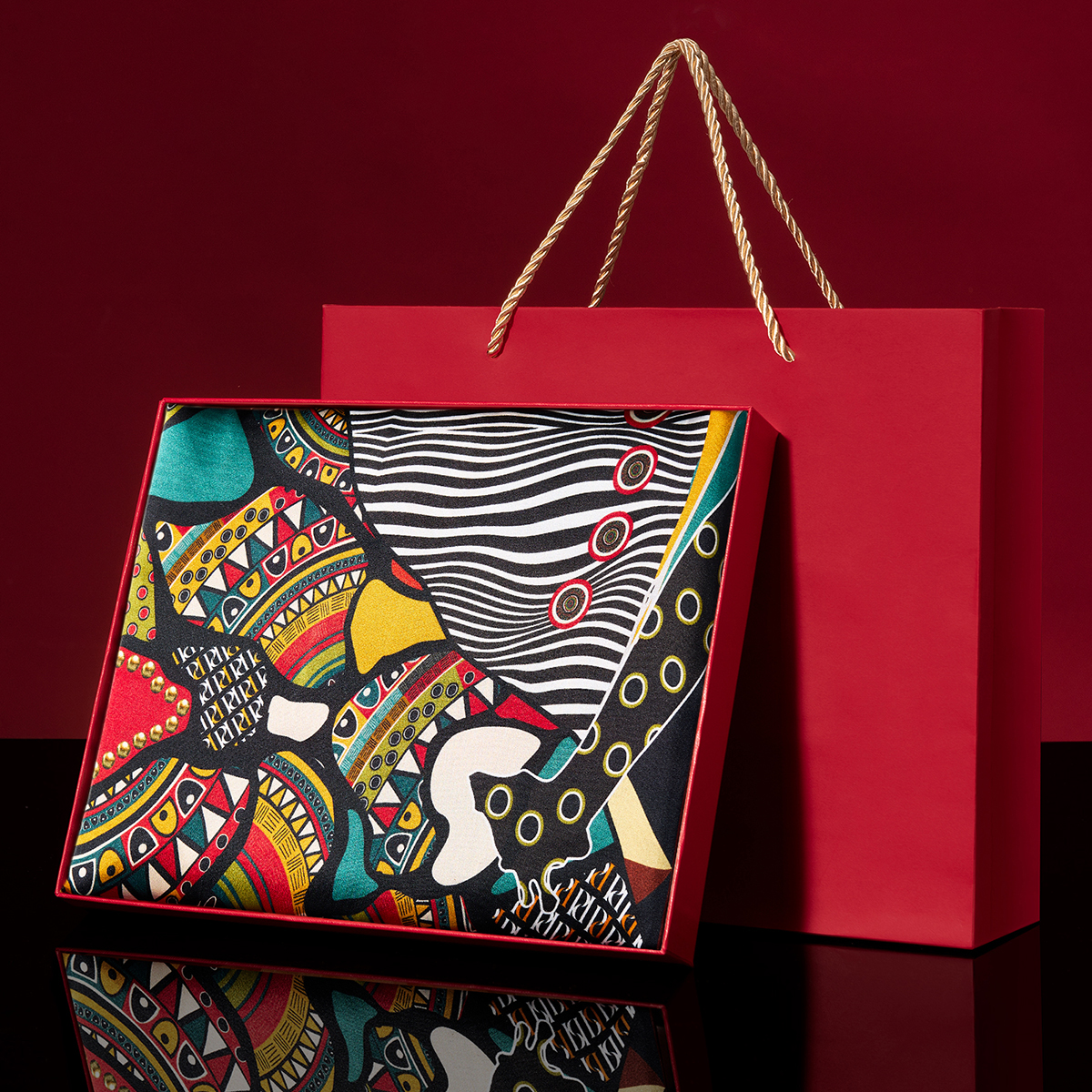 【一鹿有你】100%桑蚕丝方巾丝巾