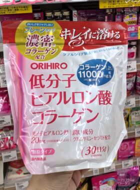 日本代购 ORIHIRO立喜乐低分子玻尿酸鱼胶原蛋白粉180g
