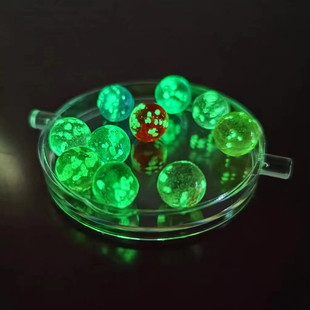 7-8mm无孔夜光弹珠发光珠儿童玩具水晶琉璃珠鱼缸装饰荧光玻璃球