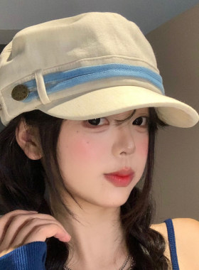 平顶报童帽女春秋季韩系