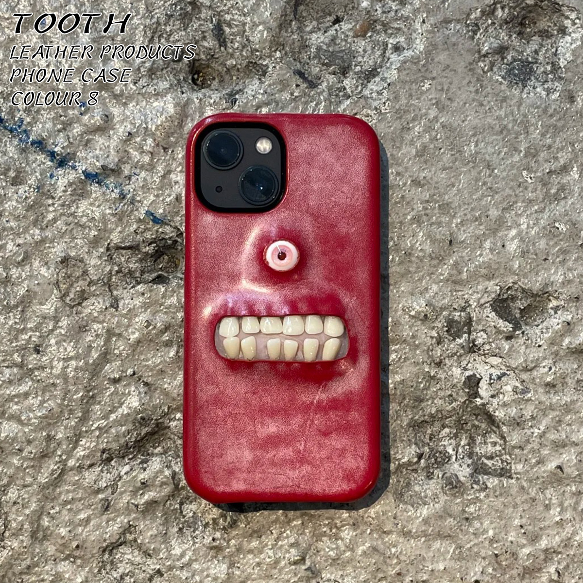 「TOOTH」咧嘴大牙手工真皮手机壳 iphone X-16