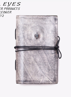 手工绑带笔记本｜手工制作｜意大利牛皮｜眼珠设计｜「Alleyes」