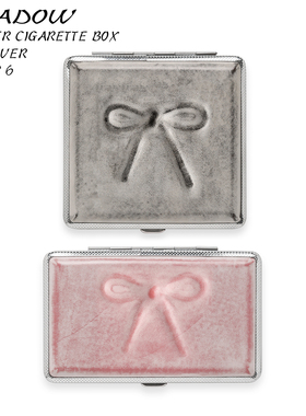 目器「Shadow」浮雕蝴蝶结 皮革手工制作 香烟盒收纳盒